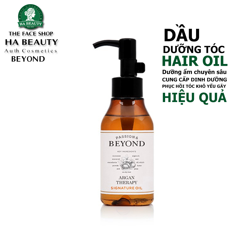 Dầu dưỡng tóc Dưỡng ẩm cung cấp dưỡng chất Phục hồi tóc khô yếu BEYOND Argan Therapy Signature Hair Oil 130ml Hàn Quốc