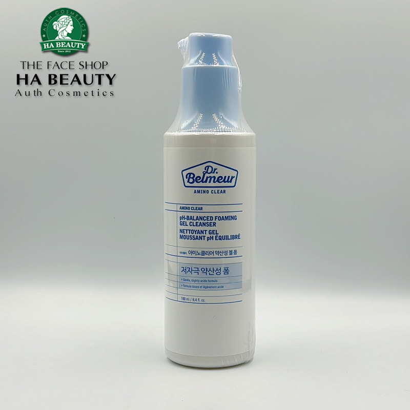 Sữa rửa mặt dạng gel sạch sâu dịu nhẹ The Face Shop Dr Belmeur Amino Clear pH-Balanced Foaming Gel Cleanser 190ml