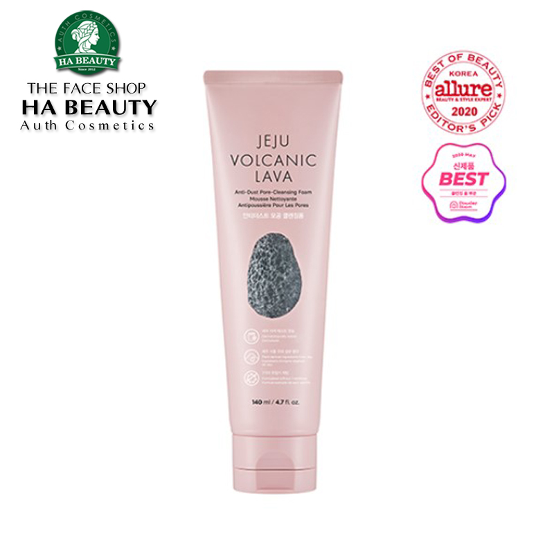 Sữa rửa mặt thanh lọc da The Face Shop Jeju Volcanic Lava Anti Dust Pore Cleansing Foam 140ml