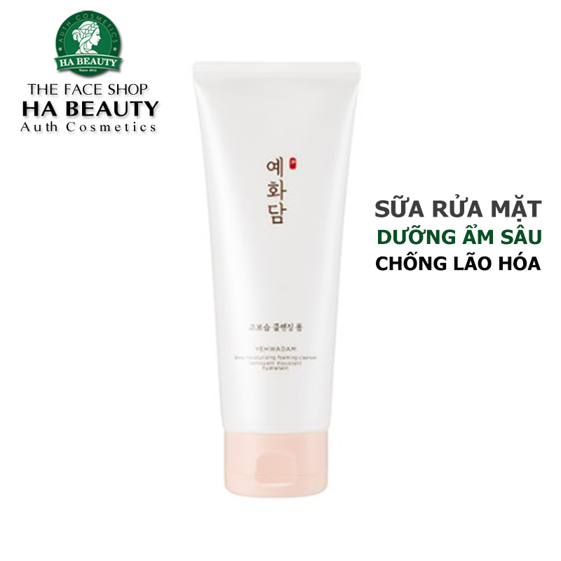 Sữa rửa mặt dưỡng cấp ẩm The Face Shop Yehwadam Deep Moisturizing Foaming Cleanser 150ml sạch sâu Hàn Quốc