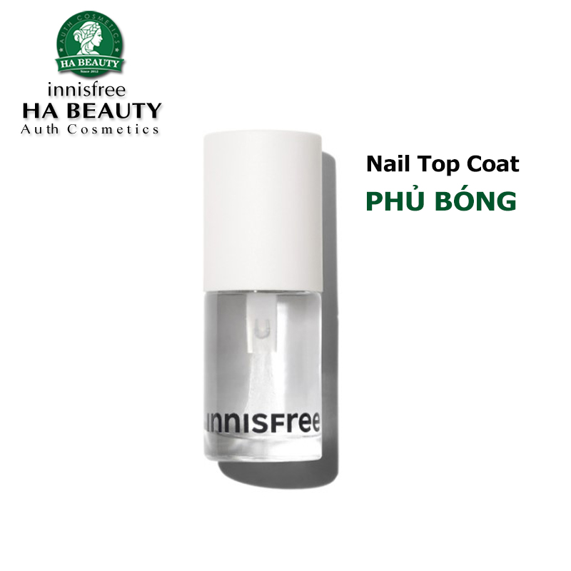 Sơn phủ móng tay bền lâu bóng khỏe an toàn lành tính innisfree Nail Top Coat 6ml