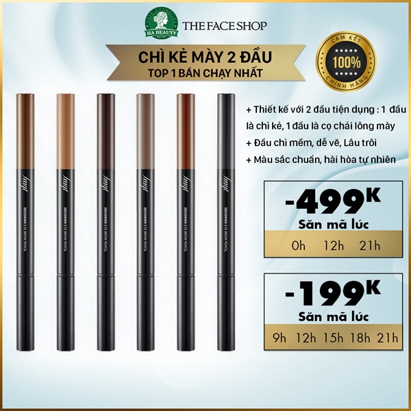 Chì Kẻ Mày 2 Đầu Designing Eyebrow Pencil 2021 TFS – Cây