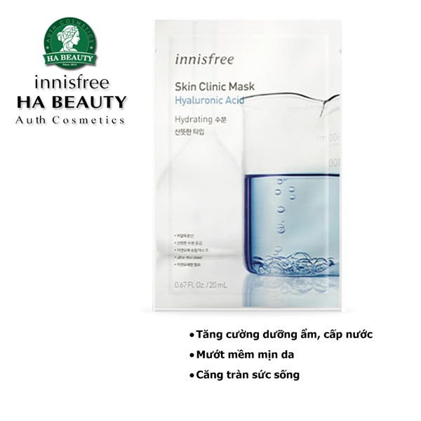 Mặt nạ giấy innisfree Skin Clinic Mask 20mL (Hyaluronic Acid)