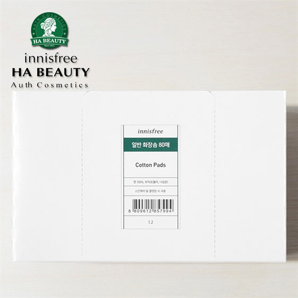 Bông tẩy trang innisfree 80 regular cotton pads (hôp giấy)