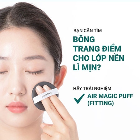 Bông phấn trang điểm innisfree Air Magic Puff (Fitting)