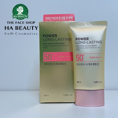 Kem Chống Nắng Power Long Lasting Pink Tone Up Sun Cream SPF50+ PA++++ TFS – Hộp