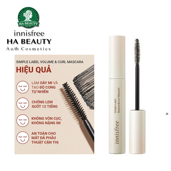 innisfree Simple Label Mascara [Volume & Curl] 7.5g