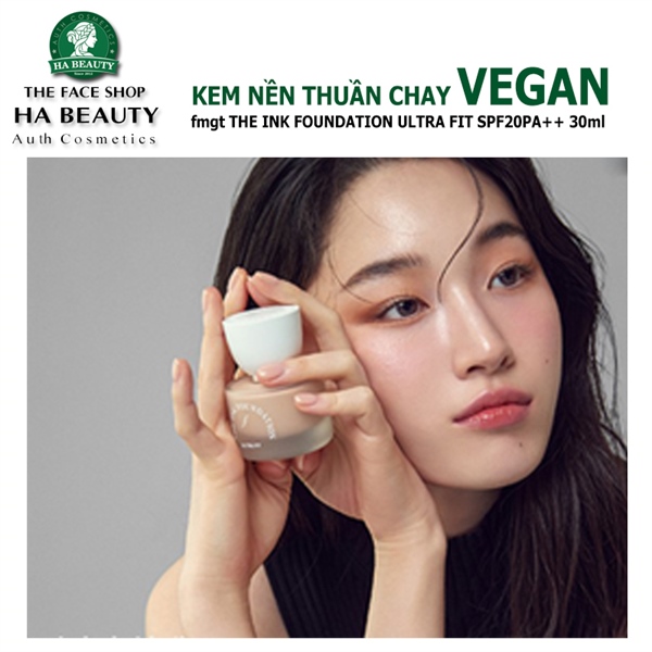 Kem nền trang điểm Thuần Chay THE FACE SHOP fmgt THE INK FOUNDATION ULTRA FIT SPF20PA++30ml