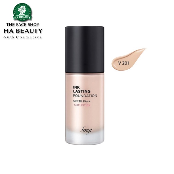 Kem nền lâu trôi The Face Shop Ink Lasting Foundation Slim Fit Ex SPF30 PA++ che khuyết điểm trang điểm đa năng dưỡng ẩm