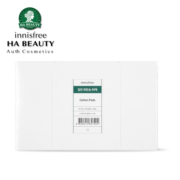 Bông tẩy trang innisfree 80 regular cotton pads (hôp giấy)