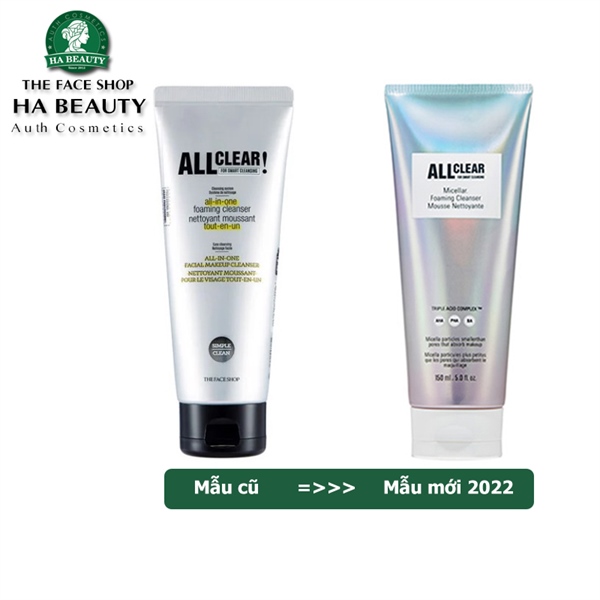 Sữa rửa mặt All clear micellar cleansing foam 150ml TFS