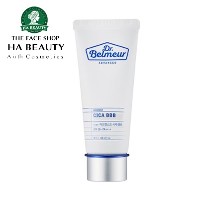 Kem nền che khuyết điểm trang điểm dưỡng da chống nắng The Face Shop Dr Belmeur Advanced Cica BBB 40ml SPF50+PA+++