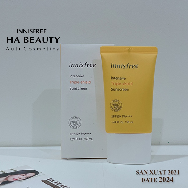 Kem chống nắng dưỡng da Intensive Triple shield Sunscreen 50ml innisfree