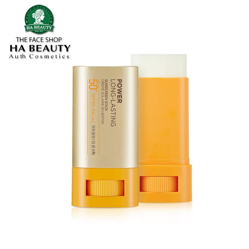 Sáp chống nắng dưỡng da The Face Shop dạng thỏi lăn Power Long Lasting Sunscreen Stick SPF50+ PA+++ 18g