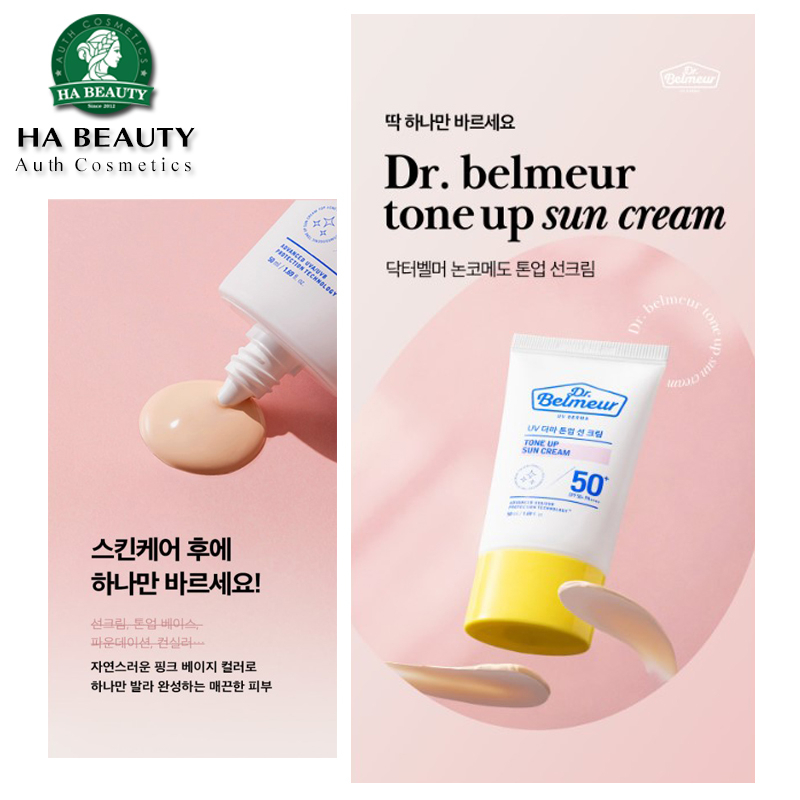 Kem chống nắng nâng tông The Face Shop Dr Belmeur UV Derma Tone Up Sun Cream SPF50+PA++++ 50ml