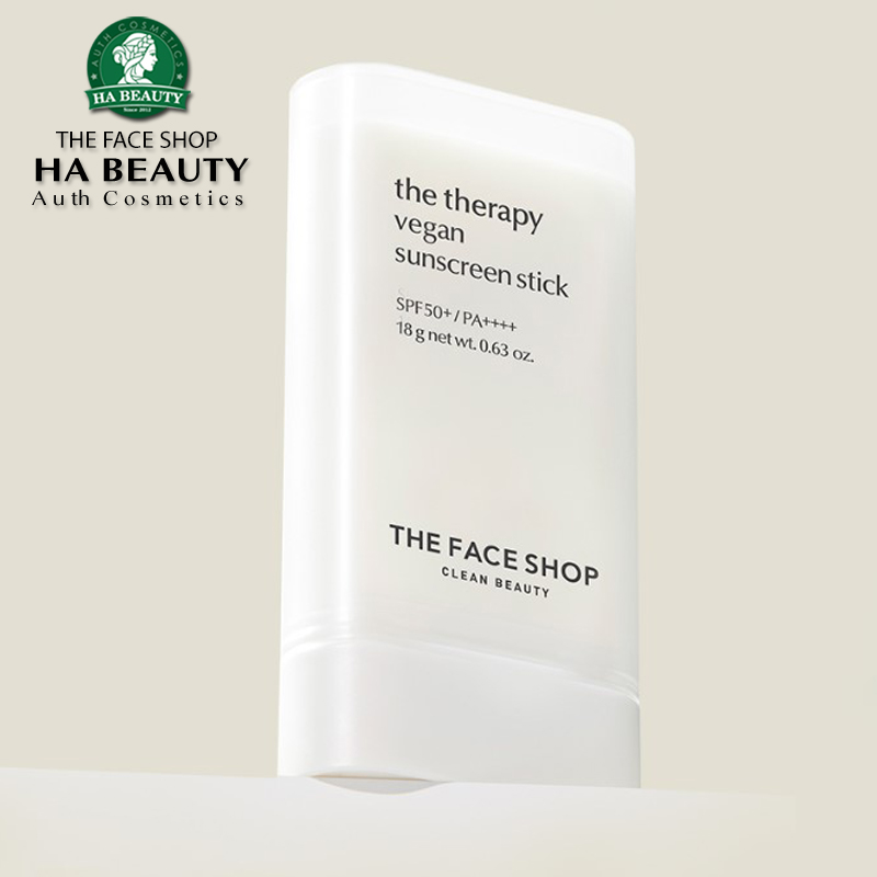 Sáp chống nắng thuần chay dạng thỏi The Face Shop The Therapy Vegan Sunscreen Stick SPF50+ PA++++ 18g