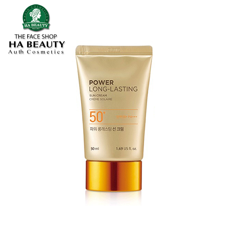 Kem chống nắng trang điểm The Face Shop dưỡng da lâu trôi Power Long Lasting SPF50+ PA+++ 50ml