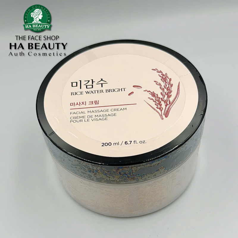 Kem Massage Làm Sáng Da The Face Shop RICE WATER BRIGHT FACIAL MASSAGE CREAM 200ml