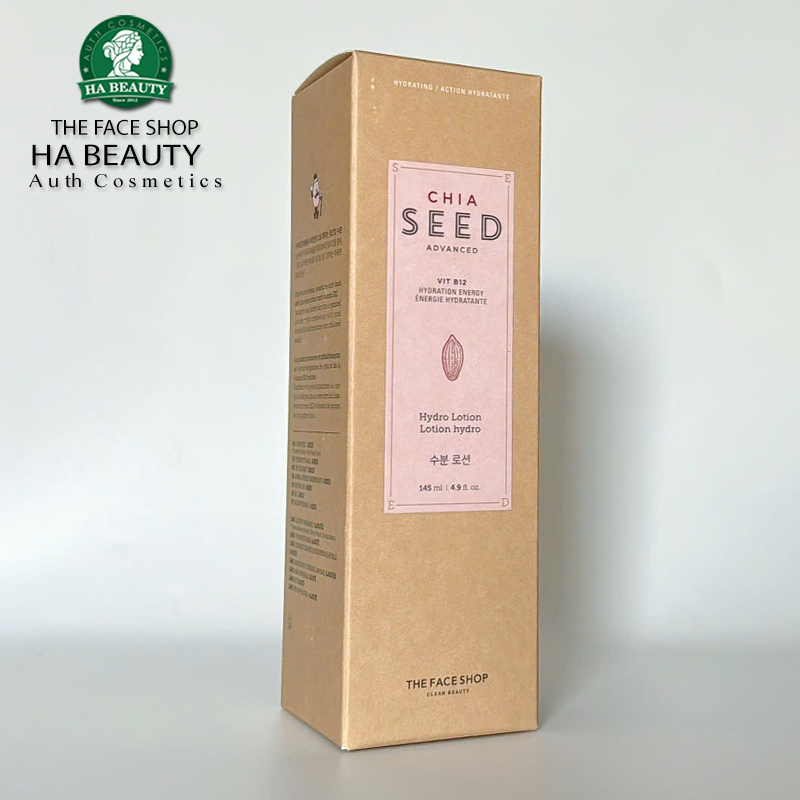 Sữa dưỡng ẩm sáng mịn da trắng da phục hồi da hư tổn The Face Shop Chia Seed Advanced Hydro Lotion 145ml