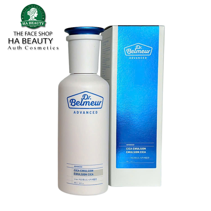 Sữa dưỡng ẩm chống lão hóa phục hồi da sáng da ngừa giảm mụn The Face Shop Dr Belmeur Advanced Cica Emulsion 150ml