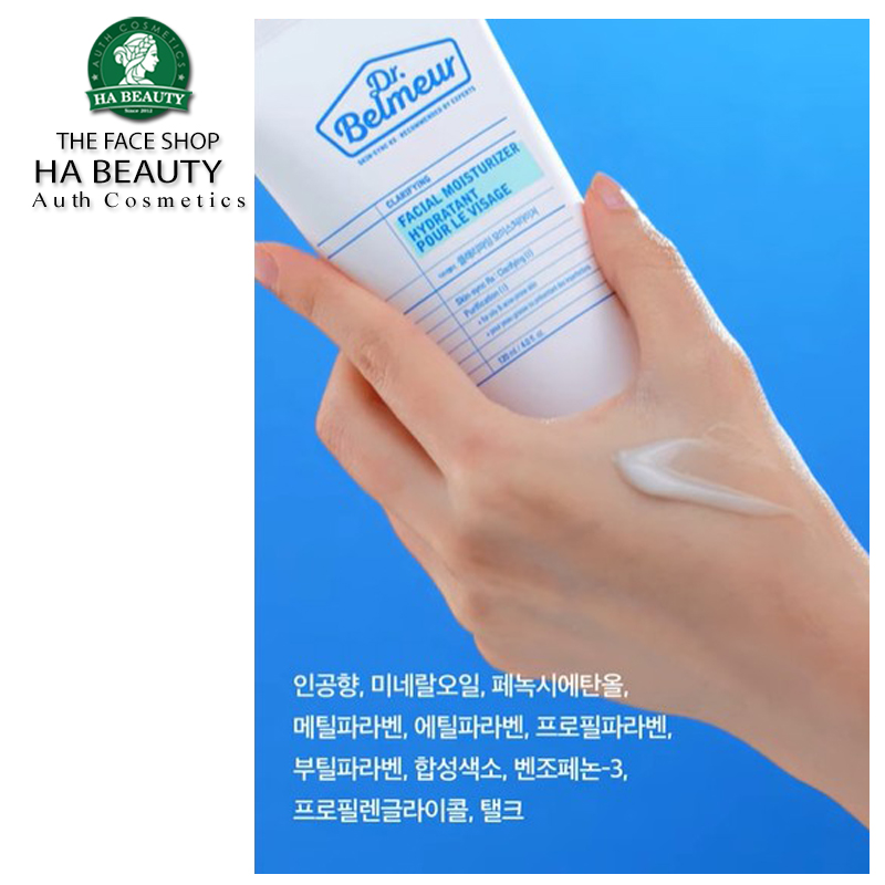 Sữa dưỡng ẩm cho da mụn dầu hỗn hợp phục hồi da yếu The Face Shop Dr Belmeur Clarifying Facial Moisturizer 120ml