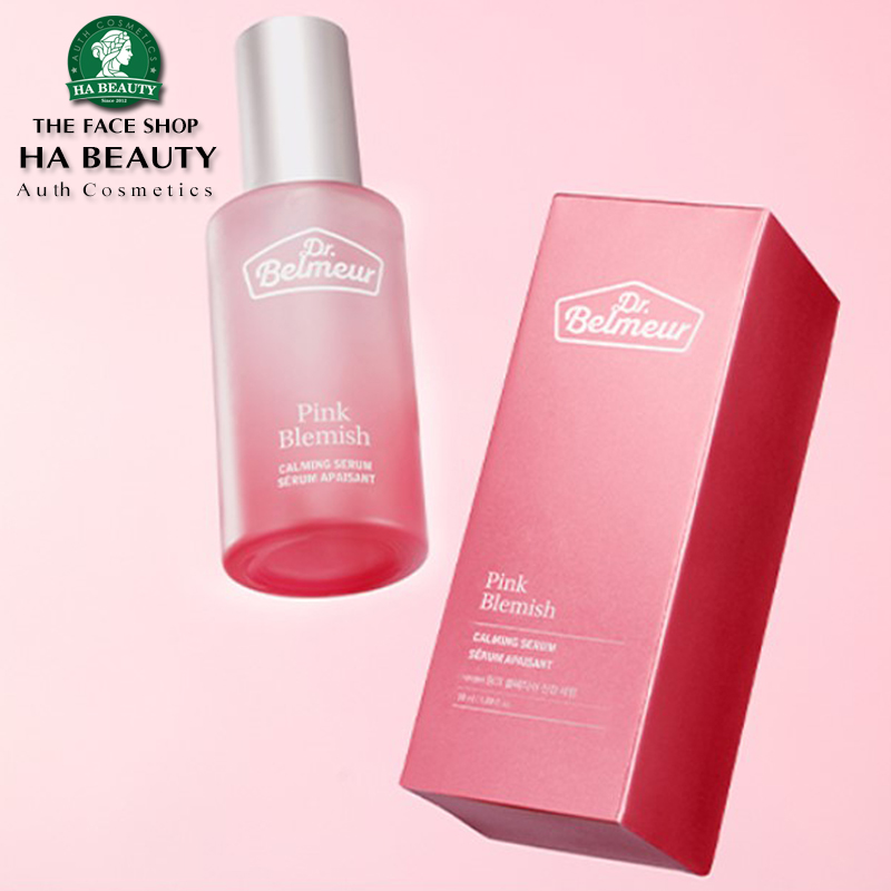 Tinh chất dưỡng cho Da mụn Làm sáng da Mờ vết thâm Cấp ẩm dịu da THE FACE SHOP Dr Belmeur Pink Blemish CALMING SERUM