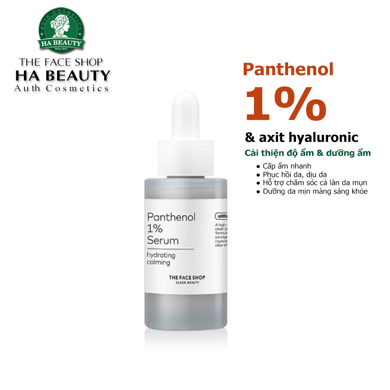 Tinh chất dưỡng ẩm phục hồi dịu da THE FACE SHOP Panthenol 1% Serum 30ml Hàn Quốc