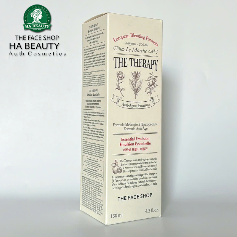 Sữa dưỡng ẩm chống lão hóa sáng da phục hồi săn chắc da The Face Shop The Therapy Essential Emulsion 130ml
