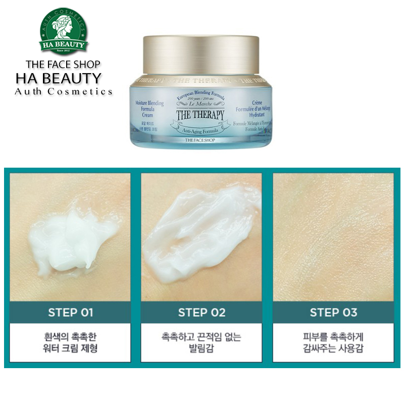 Kem dưỡng ẩm chống lão hóa làm dịu da phục hồi da The Face Shop The Therapy Moisture Blending Formula Cream 50ml