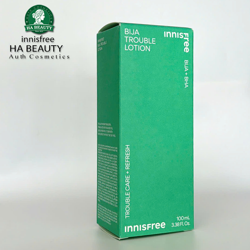 Sữa dưỡng ẩm dành cho da Mụn dịu da Kiểm soát bã nhờn Hàn Quốc innisfree Bija Trouble Lotion 100mL