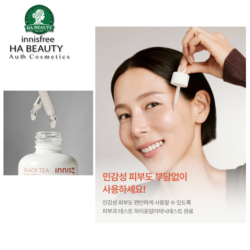 Tinh chất trà đen chống lão hóa phục hồi dưỡng sáng da innisfree Black Tea Youth Enhancing Ampoule 30 ml