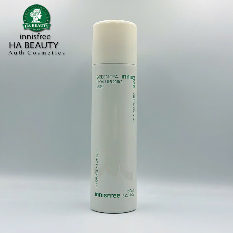 Xịt khoáng dưỡng ẩm trà xanh cấp nước làm dịu da innisfree Green Tea Hyaluronic Mist 150ml Hàn Quốc