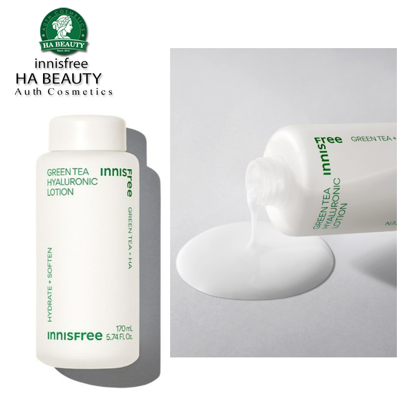 Sữa dưỡng ẩm chống lão hóa sớm tinh chất trà xanh innisfree Green Tea Hyaluronic Lotion 170ml