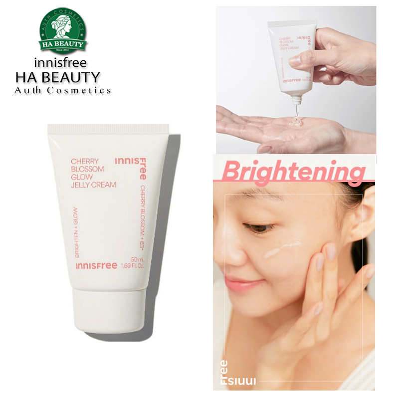 Kem dưỡng ẩm sáng căng mọng da hoa anh đào dạng gel innisfree Jeju Cherry Blossom Glow Jelly Cream 50ml