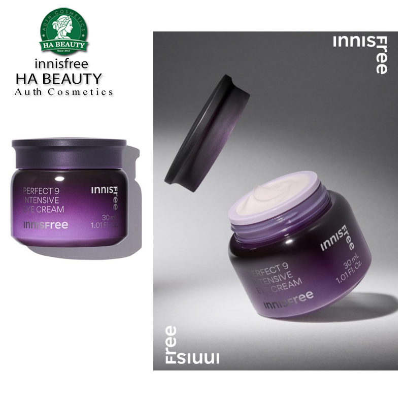Kem dưỡng VÙNG MẮT ngăn ngừa lão hóa chuyên sâu 9 loại thảo mộc innisfree Perfect 9 Intensive Eye Cream 30mL