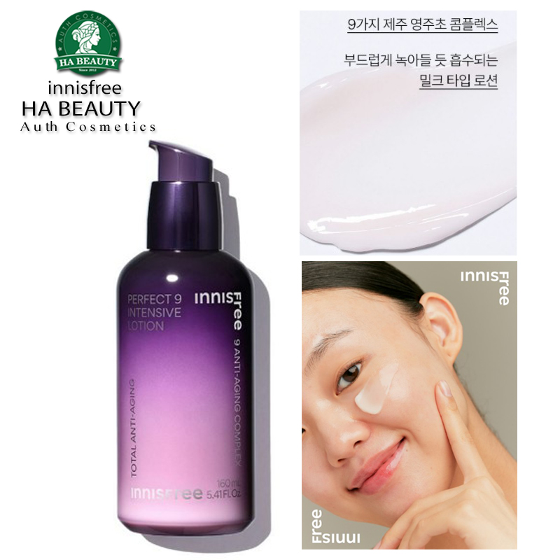 Sữa dưỡng chống lão hóa chuyên sâu 9 loại thảo mộc innisfree Perfect 9 Intensive Lotion 160 ml