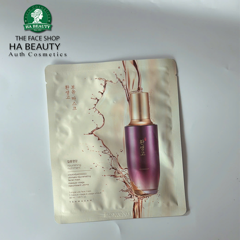 Mặt nạ giấy dưỡng ẩm da chống lão hóa Hàn Quốc The Face Shop Yehwadam Hwansaenggo Ultimate Rejuvenating Facial Mask 30ml